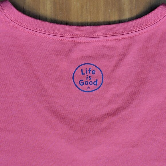 Life is Good Red Crusher Classic Fit Let it Snow V-Neck Long Sleeve Tee - M - Picture 8 of 10